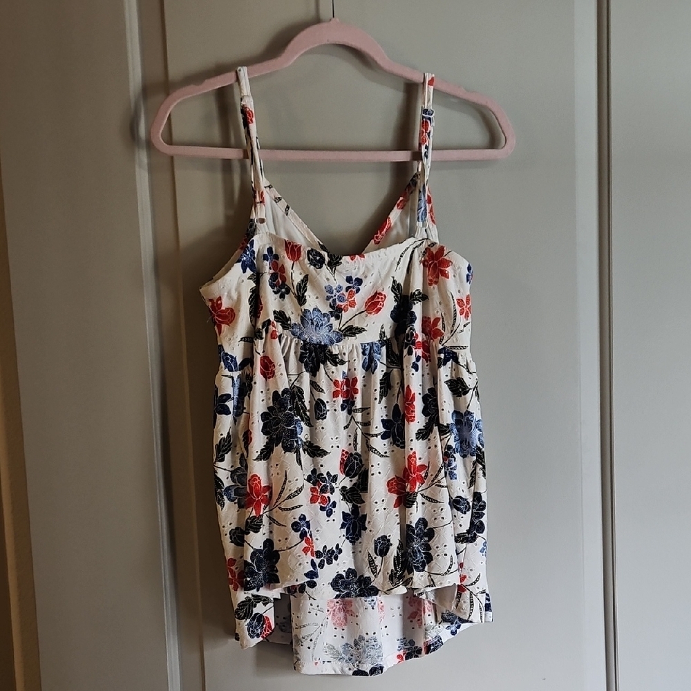 Torrid Spaghetti Strap Summer Top Red, White and Blue - Picture 3 of 4